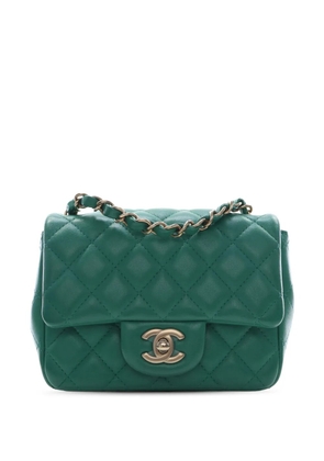 CHANEL Pre-Owned 2021-2026 Mini Square Classic Lambskin Single Flap crossbody bag - Green