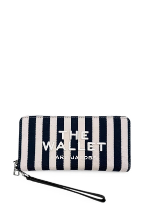 Marc Jacobs The Wallet striped embroidered wallet - Blue