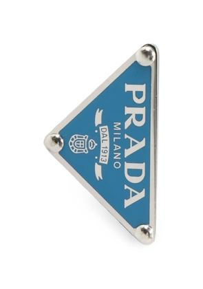 Prada Pre-Owned triangle logo-plaque earring - Silver