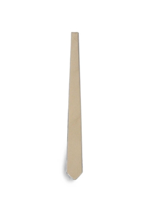 Ferragamo Gancini-pattern silk tie - Neutrals