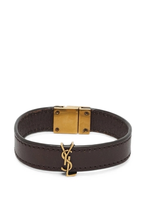 Saint Laurent Pre-Owned Opyum leather bracelet - Brown