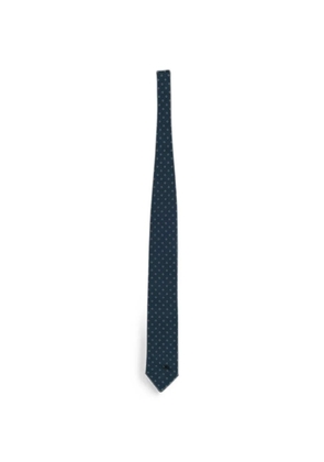 Zegna micro-floral jacquard tie - Green
