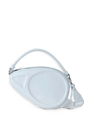 Lacoste oval structured messenger bag - White