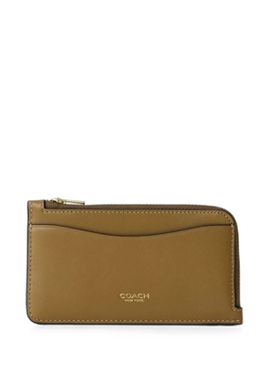 Coach smooth leather zip-around cardholder - Neutrals