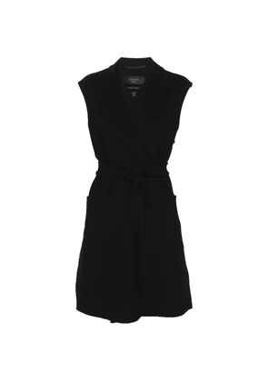Max Mara belted sleeveless coat - Black