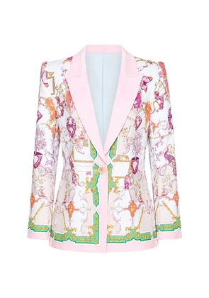 L'Agence Gweny single-breasted relaxed-fit blazer - White