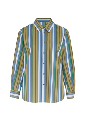 The Frankie Shop striped long-sleeve shirt - Green