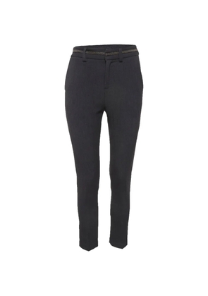 Brunello Cucinelli Vintage Monili-detail crepe trousers - Grey