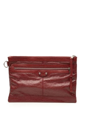 Balenciaga Pre-Owned 2014 Lambskin Motocross Classic Clip M clutch bag - Red