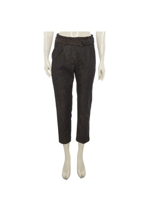 Brunello Cucinelli Vintage straight-fit chambray trousers - Blue
