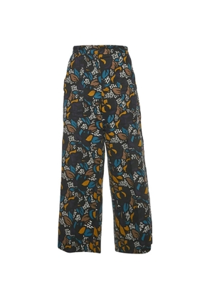 'S Max Mara floral-print wide-leg trousers - Black