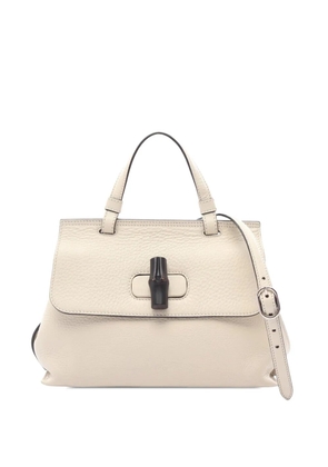Gucci Pre-Owned 2016-2026 Small Calfskin Bamboo Daily satchel - Neutrals