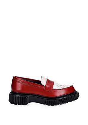 Adieu Paris brogue-detail leather loafers - Red