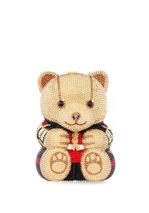 Judith Leiber Teddy Bear Albert crystal-embellished mini bag - Gold