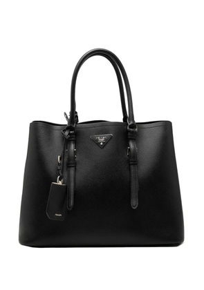 Prada Pre-Owned 2010-2026 Medium Saffiano Cuir Double satchel - Black