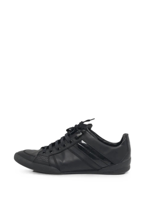 Christian Dior Pre-Owned patent-panel leather low-top sneakers - Black