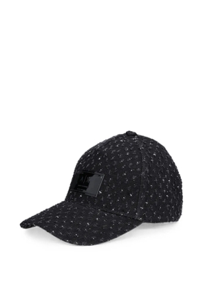 Armani Exchange bouclé logo-patch baseball cap - Black