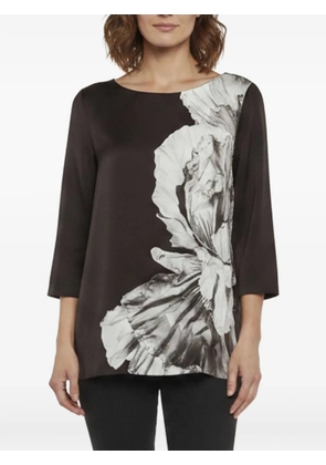 Escada Pre-Owned Sport floral-print long-sleeve blouse - Black