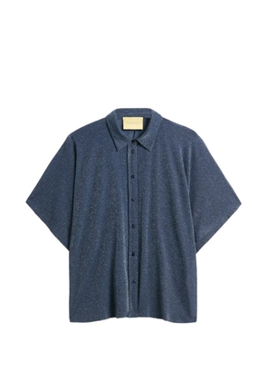 MOMONÌ Brooklyn lurex shirt - Blue