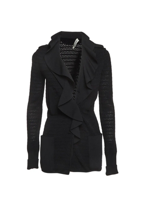 Valentino Garavani Pre-Owned ruffled coat - Black