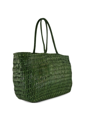 DRAGON DIFFUSION Terrafino woven tote bag - Green