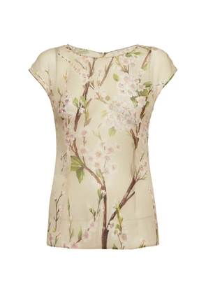 Dolce & Gabbana Pre-Owned floral-print chiffon blouse - Neutrals
