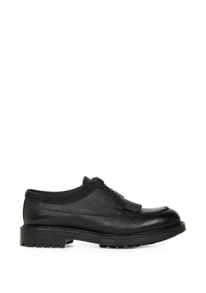 ETRO lace-up grained-leather loafers - Black