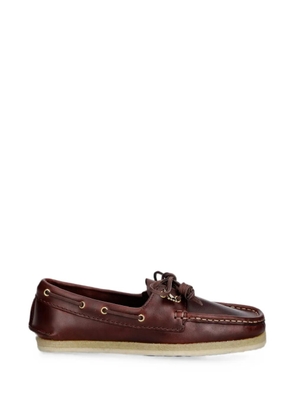 Clarks Originals lace-up leather boat shoes - Brown