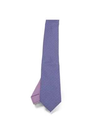 Hermès Pre-Owned HermÃ¨s Purple Video Games Patterned Silk Tie