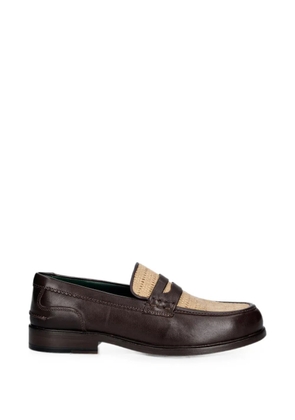 Clarks Originals woven-panel penny loafers - Brown