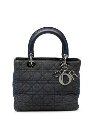 Christian Dior Pre-Owned 2001 Medium Denim Cannage Lady Dior satchel - Blue