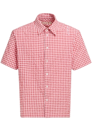 Marni check pattern shirt - Red