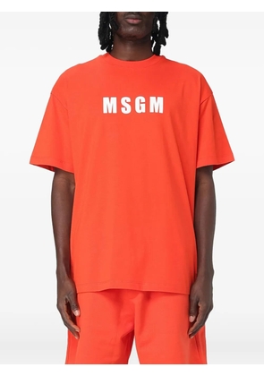 MSGM logo-print T-shirt - Orange