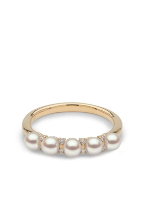 Yoko London 18kt yellow gold Eclipse Akoya pearl and diamond ring