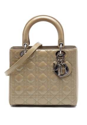 Christian Dior Pre-Owned 2014 Medium Patent Cannage Lady Dior satchel - Neutrals