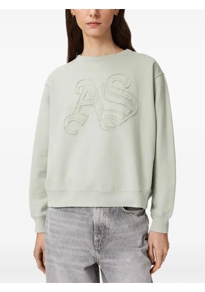 AllSaints Insignia Pippa logo-appliqué sweatshirt - Green