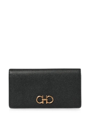Ferragamo Gancini grained leather wallet - Black