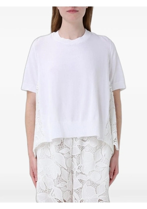 MeimeiJ macramé-panel T-shirt - White