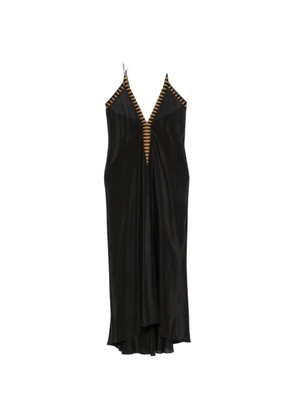 Volantis V-neck midi dress - Black