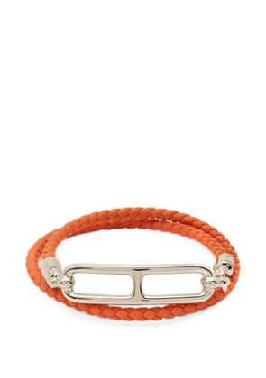 Hermès Pre-Owned Roulis braided leather bracelet - Silver