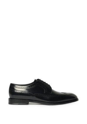 Manolo Blahnik brogue-pattern Oxford shoes - Black