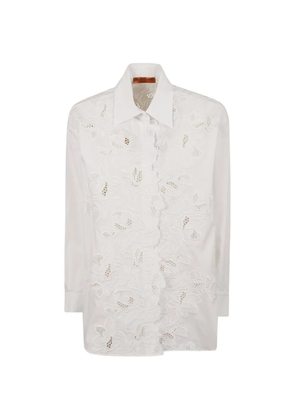 Ermanno Scervino floral-lace shirt - White