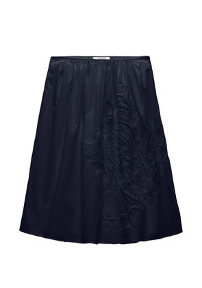 Dorothee Schumacher embroidered-detail midi skirt - Blue