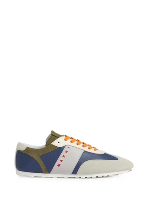 Marni panelled suede-trimmed sneakers - Neutrals