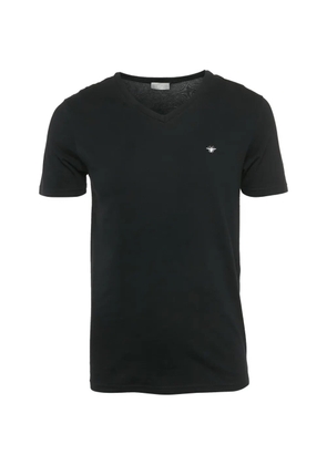Christian Dior Pre-Owned Bee-embroidered V-neck T-shirt - Black
