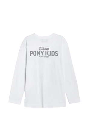 Simone Rocha long-sleeve graphic-print T-shirt - White