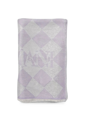 Emporio Armani diamond-pattern scarf - Purple