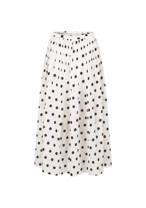 Nicholas Marit midi skirt w/ pleated waist - White