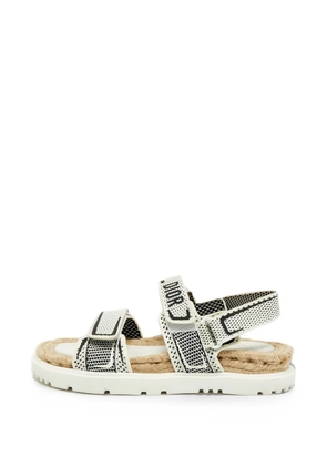 Christian Dior Pre-Owned DiorAct touch-strap sandals - White