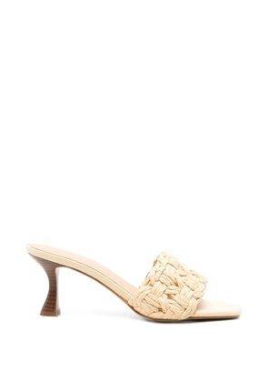 GUESS USA braided-strap heeled sandals - Neutrals